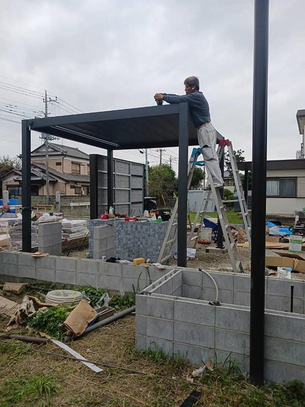 第二展示場施工の様子
