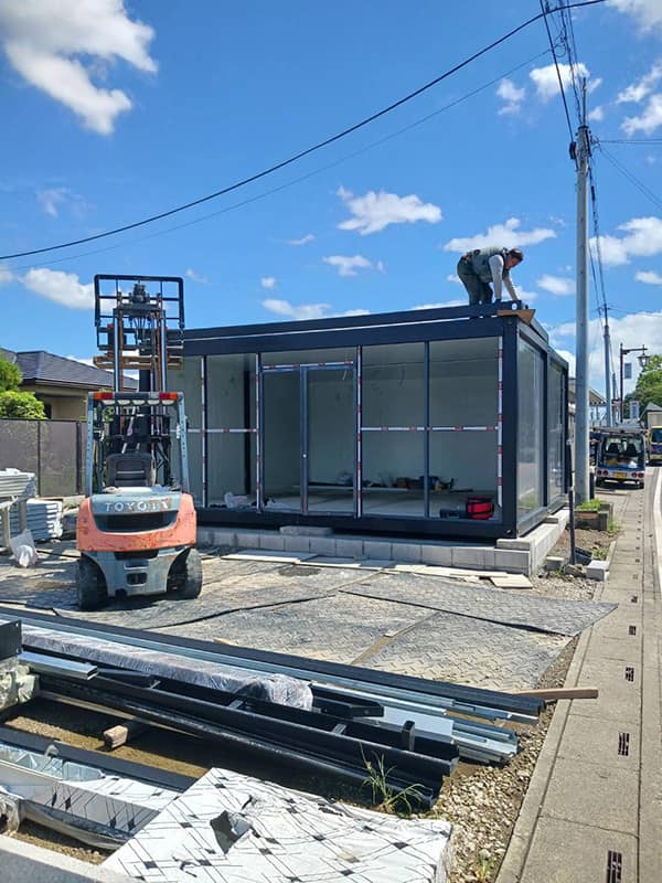 第二展示場施工の様子