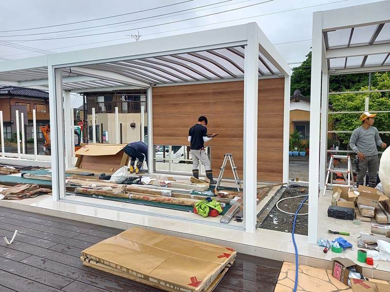 第一展示場施工の様子