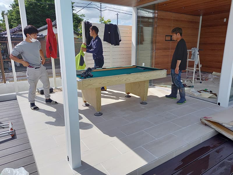 第一展示場施工の様子